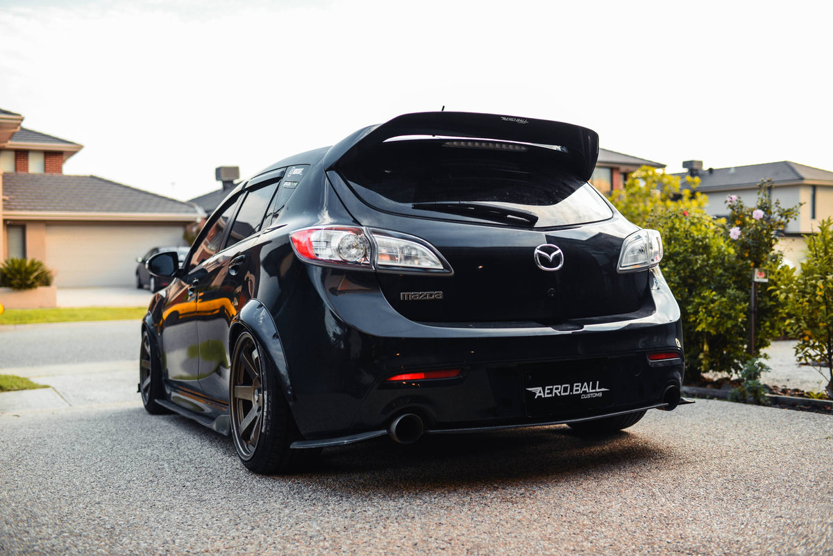 Mazda 3 BL MPS Wing Extension Australia — Aeroball Customs | Aero.Ball ...