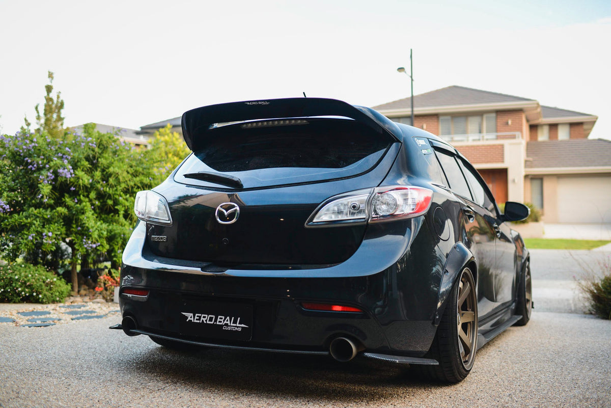 Mazda 3 BL MPS Wing Extension Australia — Aeroball Customs | Aero.Ball ...